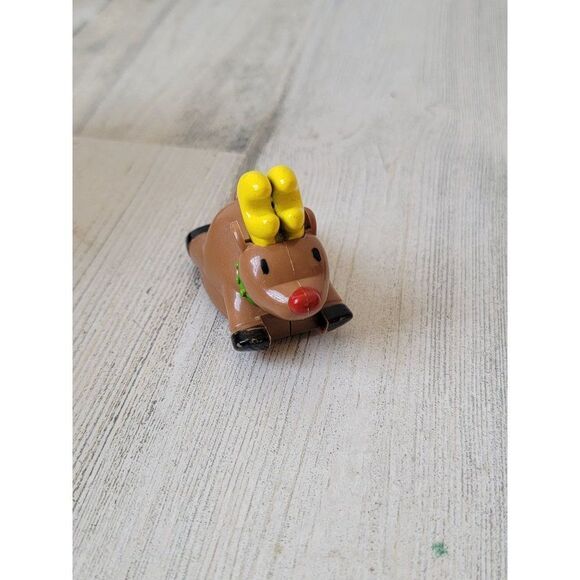Rolling Rudolph reindeer Xmas Santa toy figure - Picture 1 of 5